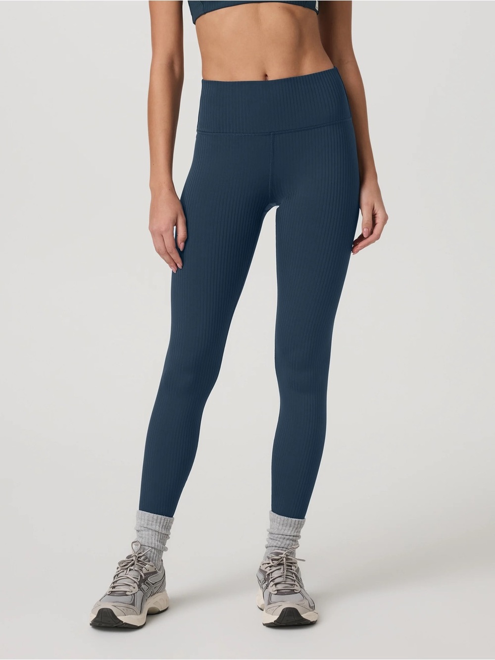 Vuori Inversion Ribbed Leggings — Ocean Blue
